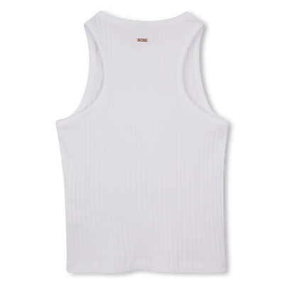 TANK TOP WITH METAL PLATE BOSS GIRL