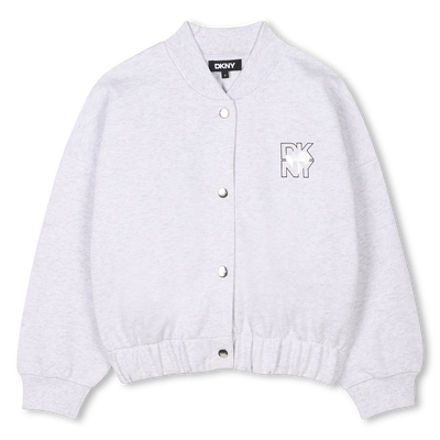 Cotton fleece cardigan DKNY GIRL