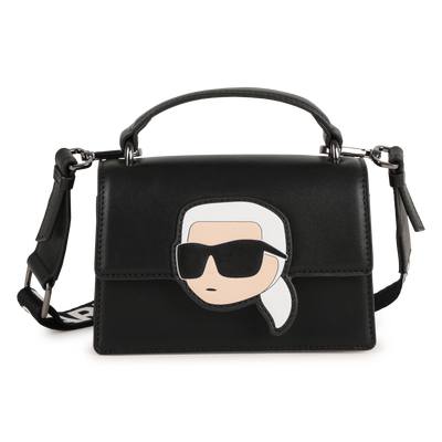 Handbag in fine-grained coated textile KARL LAGERFELD KIDS GIRL