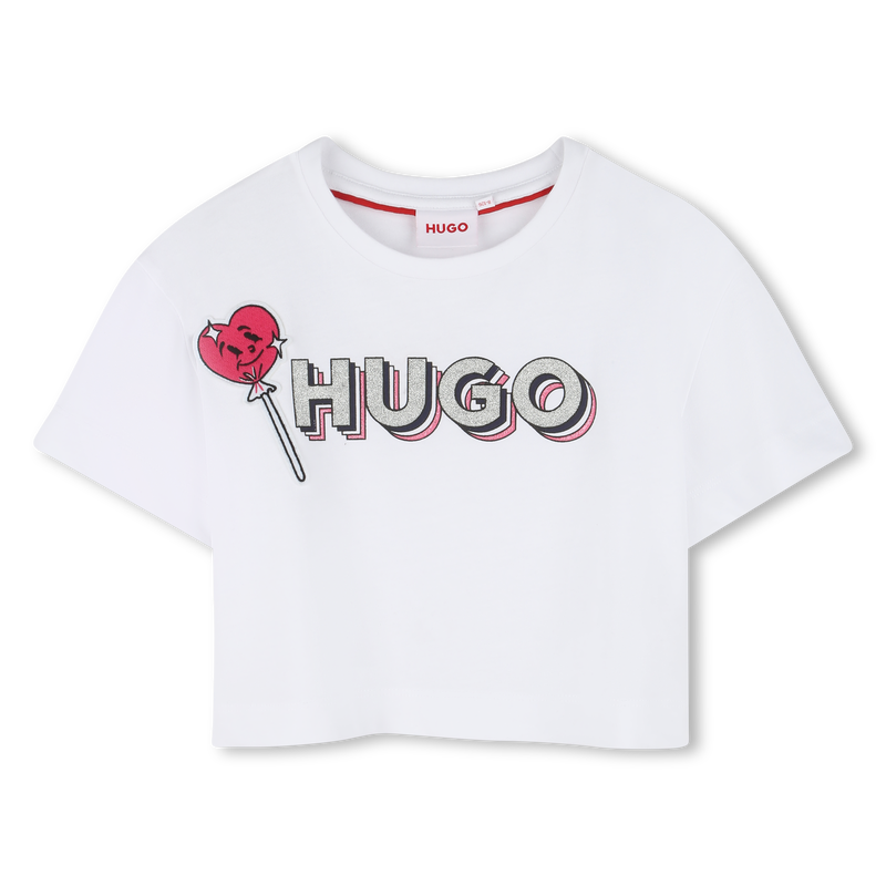 Sequined Patch T-Shirt HUGO 
                        GIRL