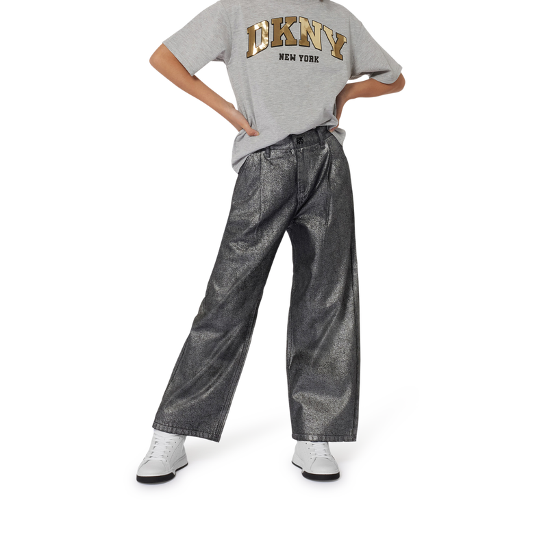 Wide-Leg Cotton Jeans DKNY 
                        GIRL