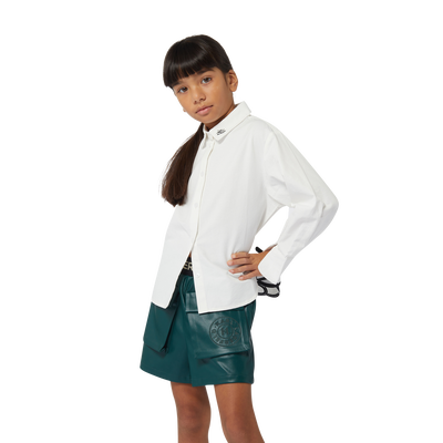 Faux Leather Shorts KARL LAGERFELD KIDS GIRL