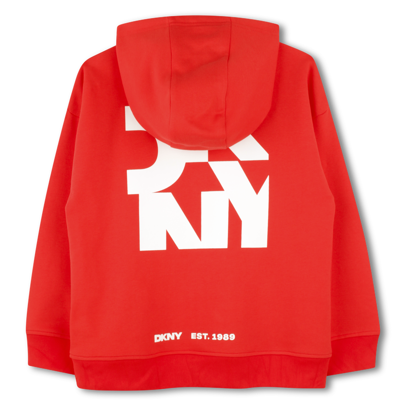 Fleece hooded cardigan DKNY 
                    BOY