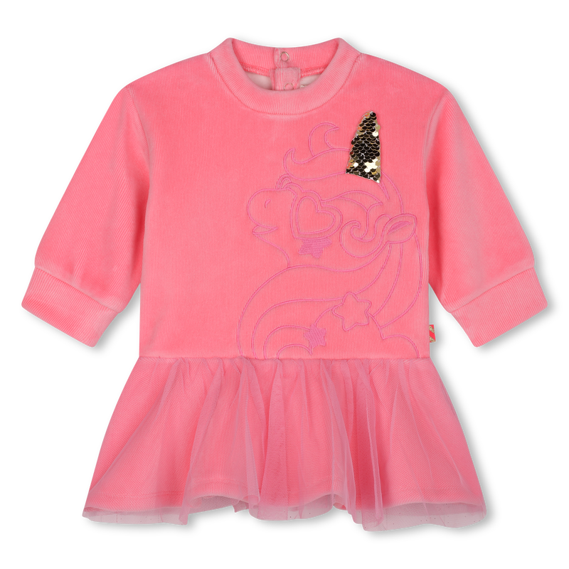 Fleece-Tulle Dress BILLIEBLUSH 
                        GIRL