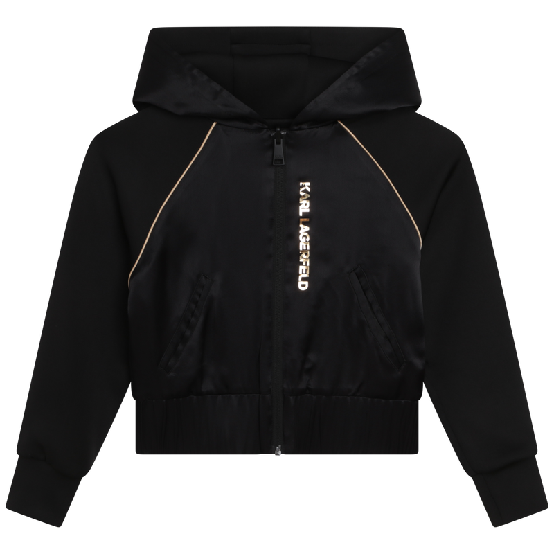 KARL LAGERFELD KIDS Reversible zip up sweatshirt