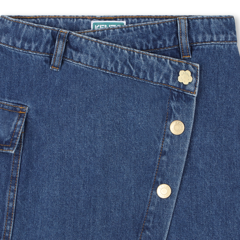 Asymmetrical denim skirt KENZO KIDS 
                    GIRL