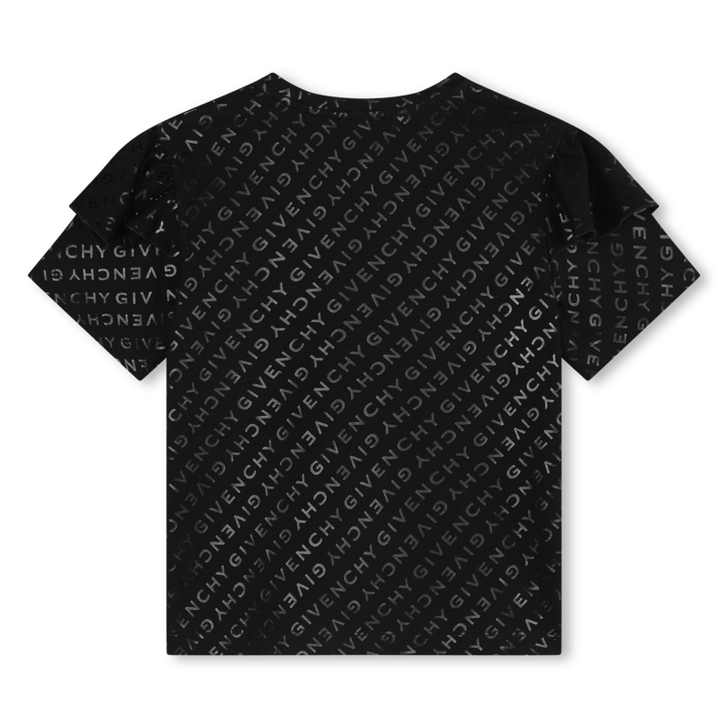 Frilled Printed T-Shirt GIVENCHY 
                        GIRL