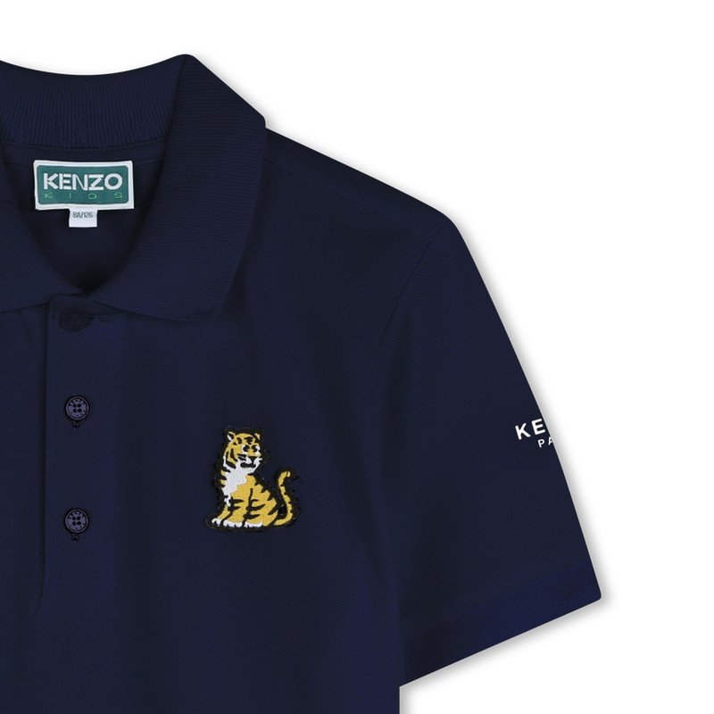 Short-sleeved cotton polo KENZO KIDS 
                        UNISEX