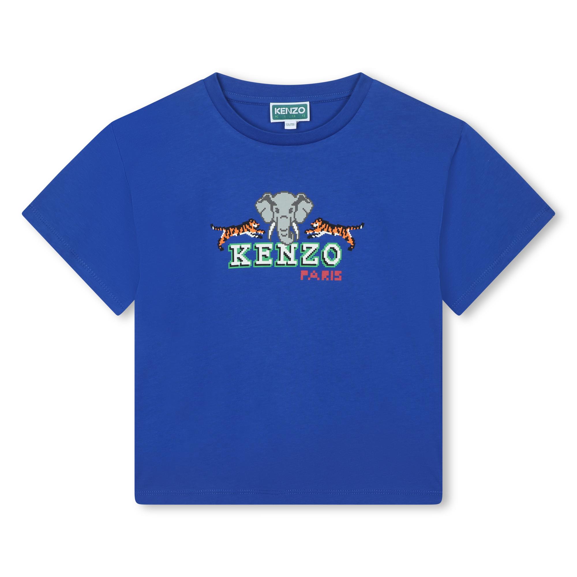 Kenzo Kids Jungle Tiger-print cotton T-shirt - White