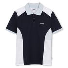 Short-sleeved polo shirt, NAVY, hi-res