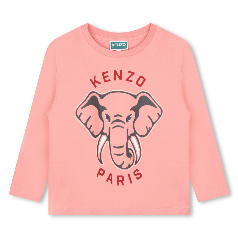 Long-Sleeved Cotton T-Shirt KENZO KIDS 
                    GIRL