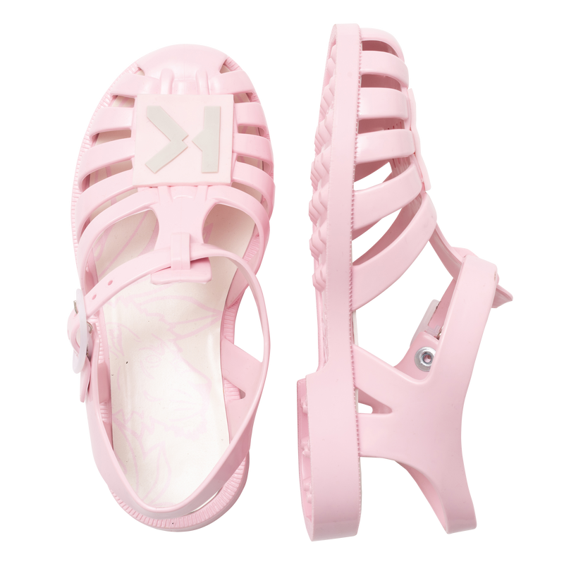 Jelly sandals with buckles