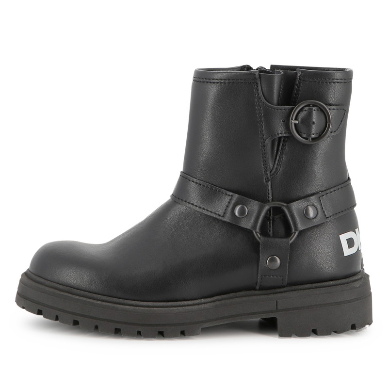 Cowhide leather biker boots DKNY 
                    GIRL
