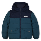 Two-tone down jacket, DARK SEA, hi-res