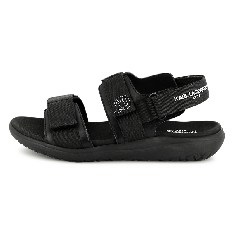 Velcro leather sandals KARL LAGERFELD KIDS 
                    BOY