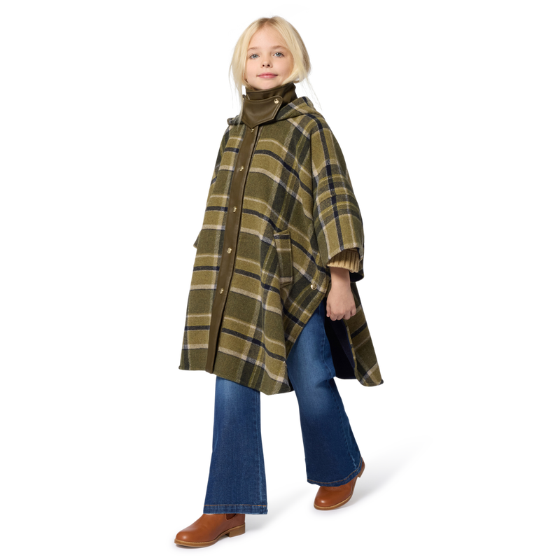 Plaid cape coat CHLOE 
                        GIRL