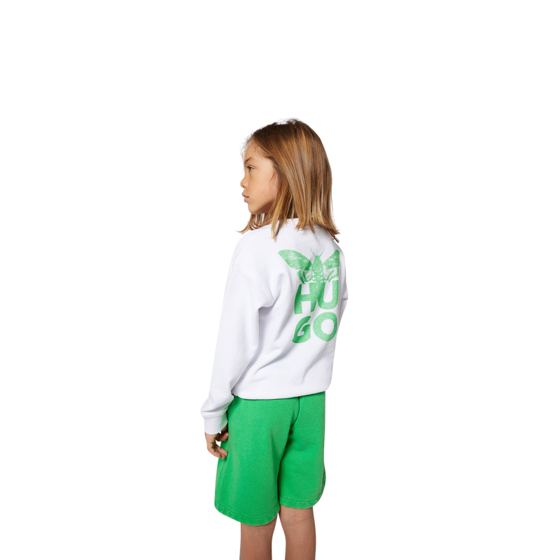 Long fleece running shorts HUGO 
                    BOY