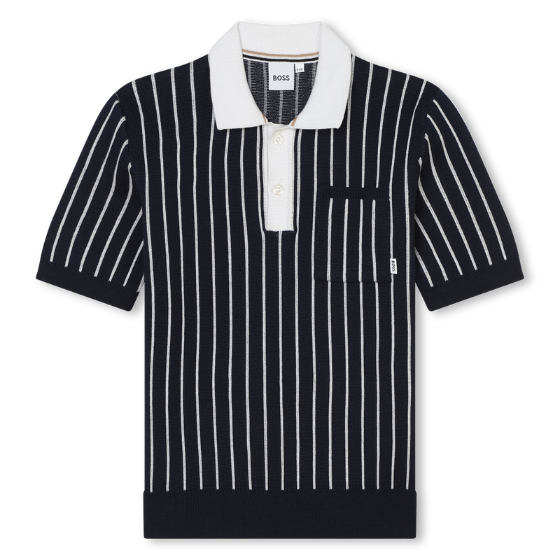 Pocket detail striped polo BOSS 
                    BOY