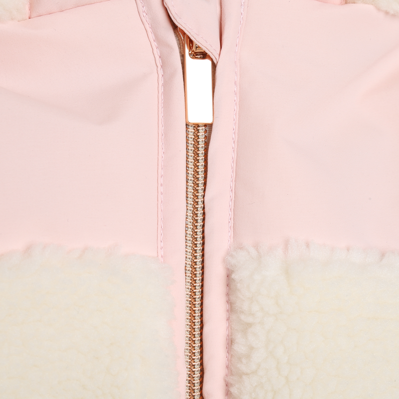 CARREMENT BEAU Bi material hooded coat