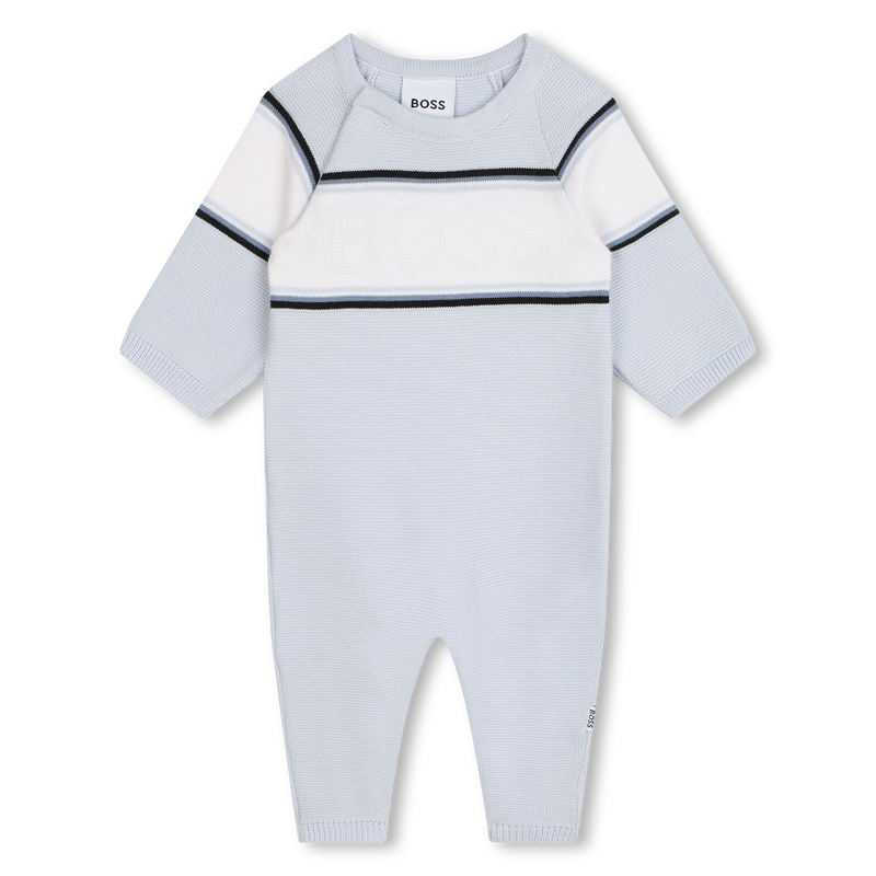 Striped Cotton Onesie BOSS 
                    BOY