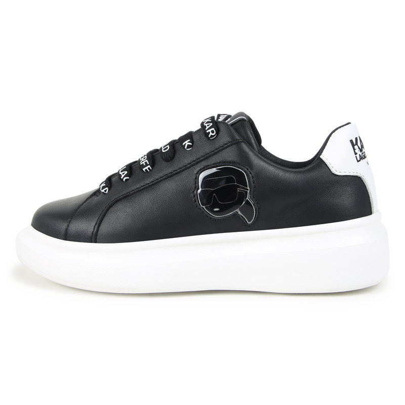 Low-Top Leather Sneakers KARL LAGERFELD KIDS 
                    BOY
