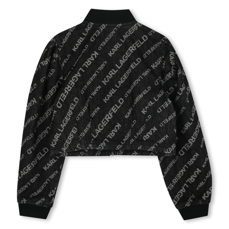 Denim jacket with puff sleeves KARL LAGERFELD KIDS 
                        GIRL