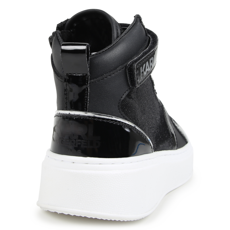 Leather High-Top Sneakers KARL LAGERFELD KIDS 
                        GIRL