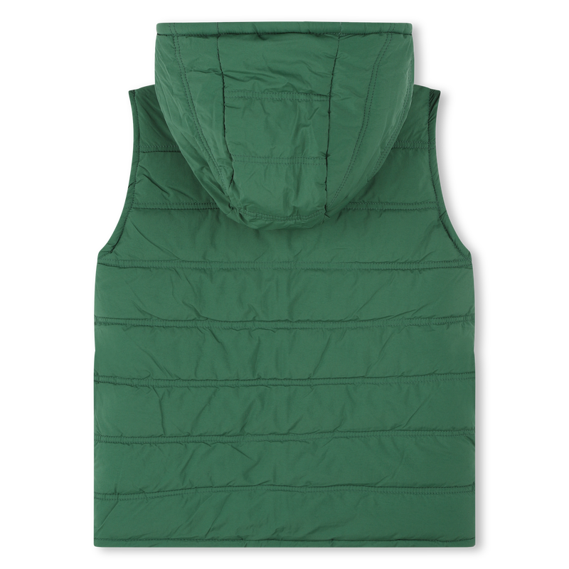 Reversible hooded puffer vest KARL LAGERFELD KIDS 
                    BOY