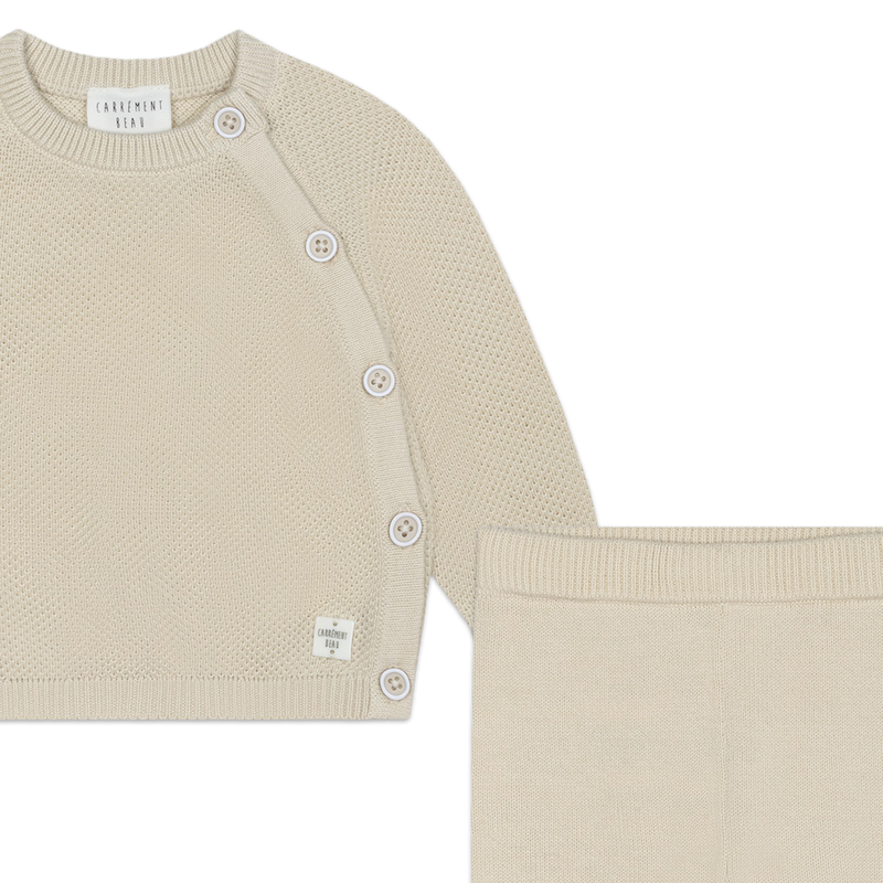 Knit cotton ensemble