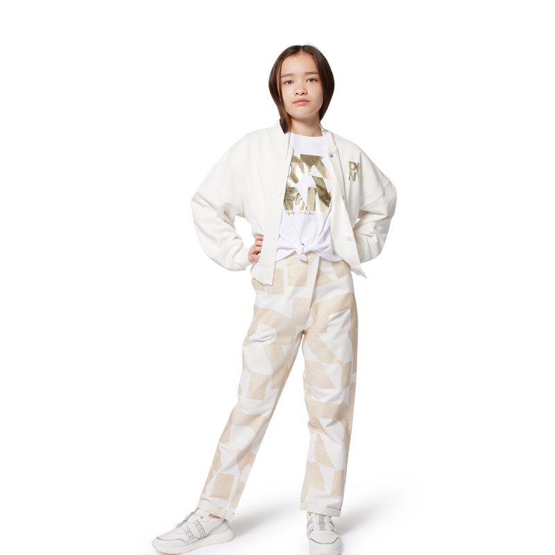 Cotton and linen trousers DKNY 
                    GIRL