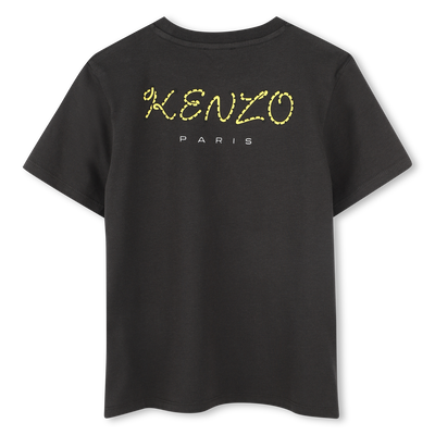 Cotton T-shirt with badge KENZO KIDS UNISEX