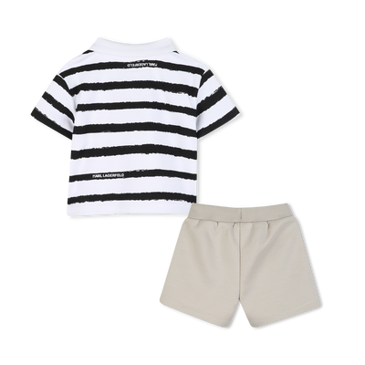Cotton Outfit Set KARL LAGERFELD KIDS BOY