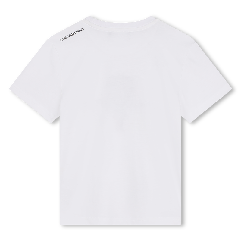 Short-Sleeved Cotton T-Shirt KARL LAGERFELD KIDS 
                        BOY