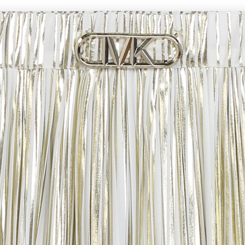 Michael kors metallic pleated skirt best sale