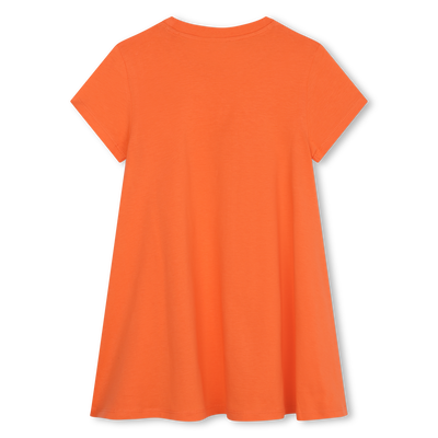 Short-sleeved cotton dress KENZO KIDS GIRL