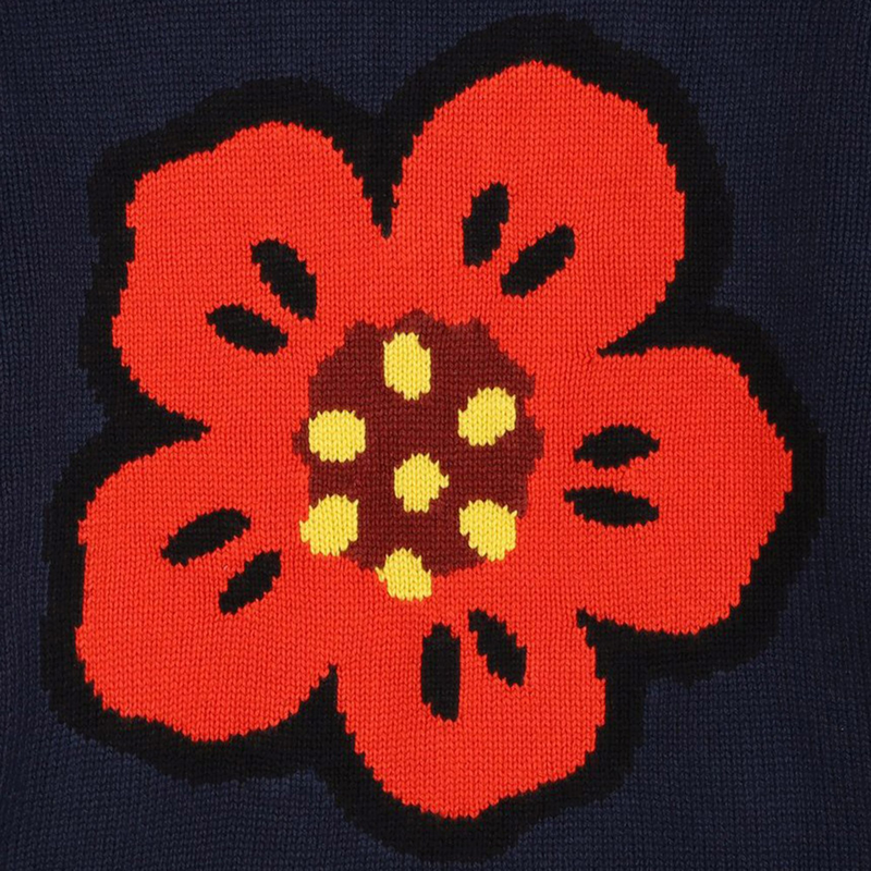 Knitted Flower & Logo Sweater KENZO KIDS 
                        GIRL
