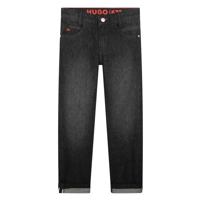 HUGO Straight leg cotton jeans