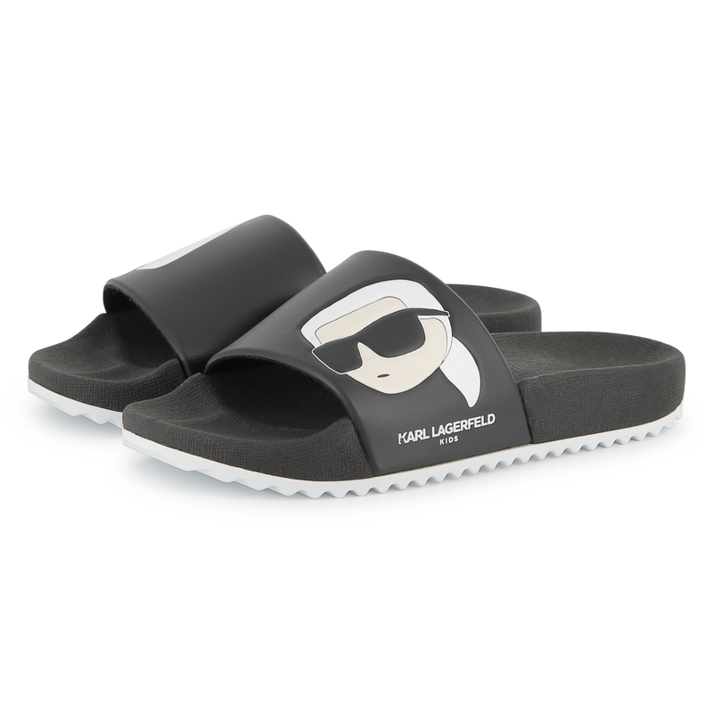 Sliders with design KARL LAGERFELD KIDS 
                        BOY