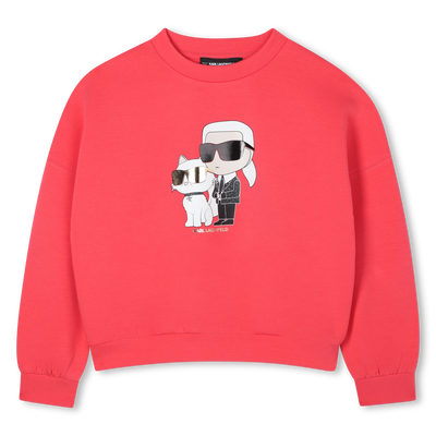 Double jersey sweatshirt KARL LAGERFELD KIDS GIRL