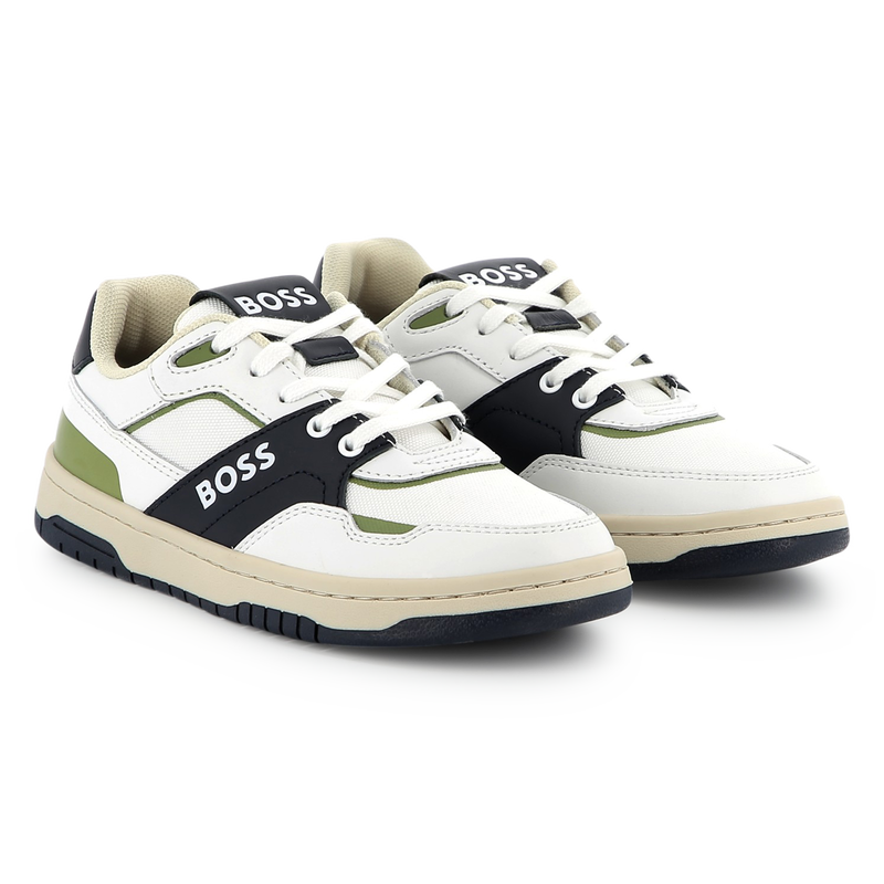 Dual-fabric lace-up sneakers BOSS 
                        BOY