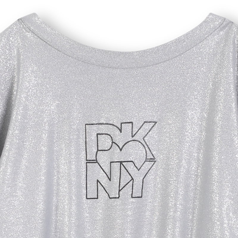Silver sequined jersey dress DKNY 
                        GIRL
