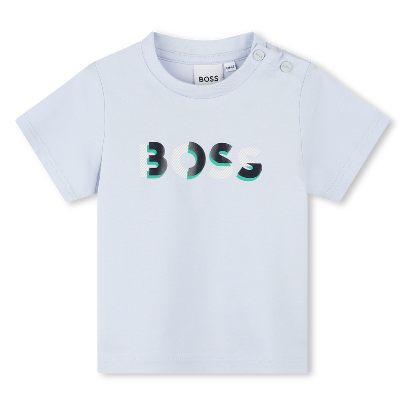 Press-stud cotton T-shirt BOSS 
                    BOY