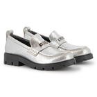 Metallic cowhide leather loafers DKNY 
                    GIRL