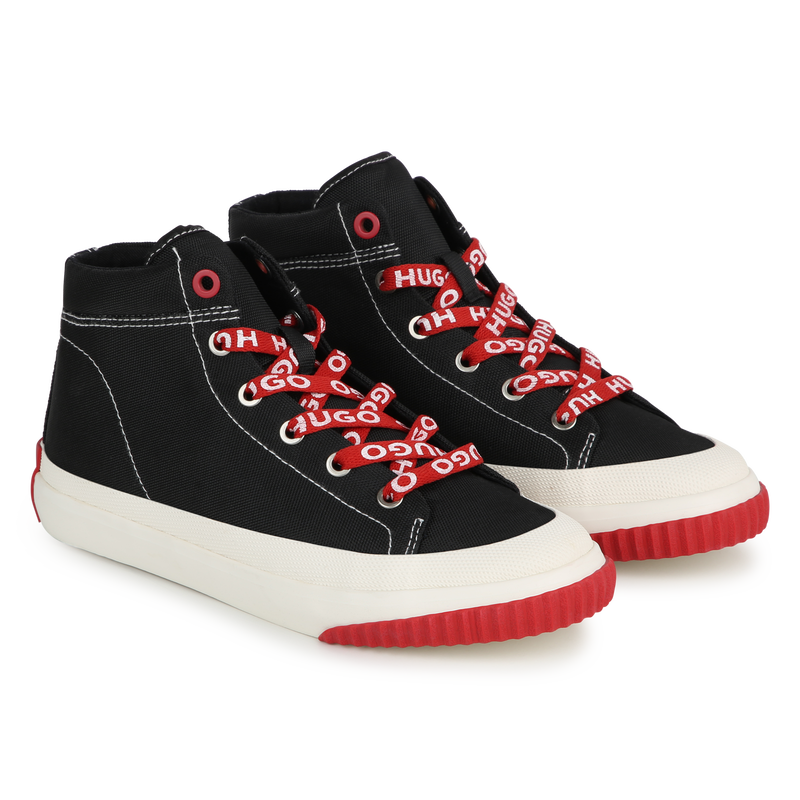 HUGO High top textile sneakers