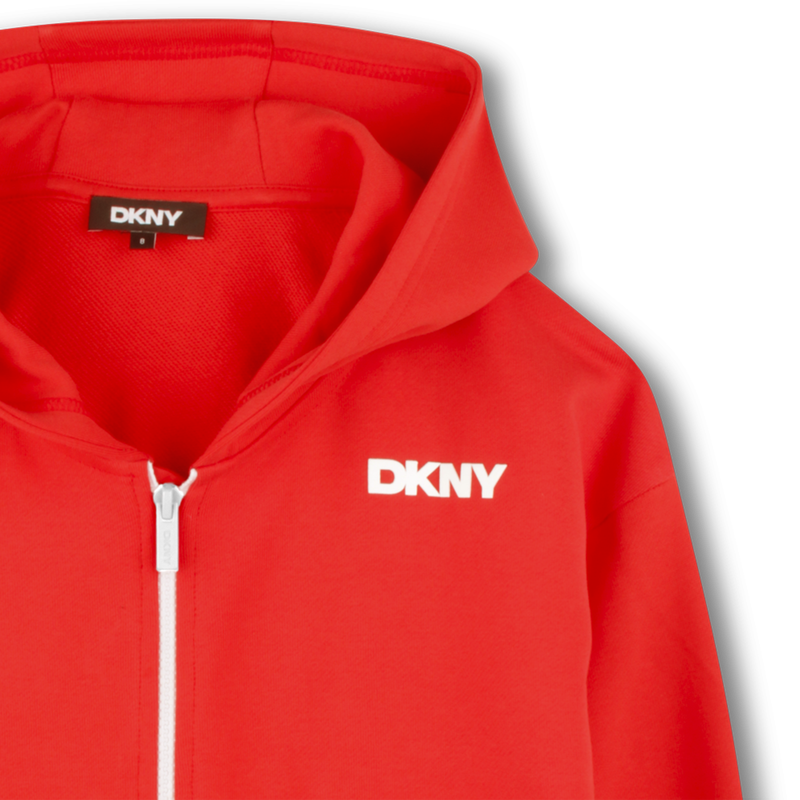 Fleece Hooded Cardigan DKNY 
                        BOY