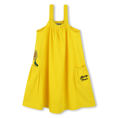 Fleece dress with embroideries KENZO KIDS GIRL