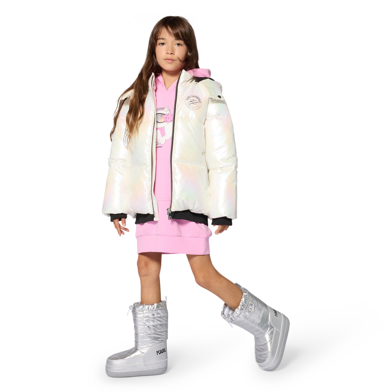 Hooded down jacket KARL LAGERFELD KIDS 
                        GIRL
