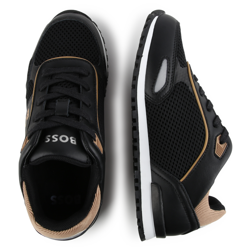 Lace-up leather sneakers