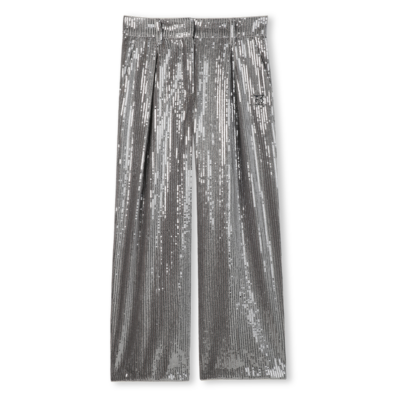 Pants embellished with silver sequins DKNY 
                        GIRL