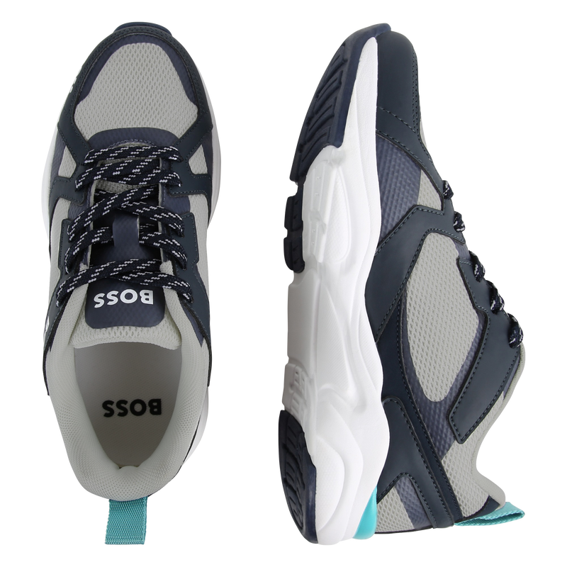 Mesh & Canvas lace-up sneakers BOSS 
                    BOY